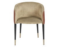 Sunpan Asher Dining Armchair - Polo Club Toast / Dillon Chili