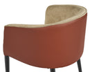 Sunpan Asher Dining Armchair - Polo Club Toast / Dillon Chili