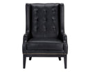 Sunpan Biblioteca Lounge Chair in Coal Black/Tobacco Tan