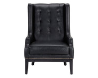 Sunpan Biblioteca Lounge Chair in Coal Black/Tobacco Tan