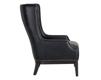 Sunpan Biblioteca Lounge Chair in Coal Black/Tobacco Tan
