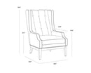 Sunpan Biblioteca Lounge Chair in Coal Black/Tobacco Tan