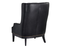 Sunpan Biblioteca Lounge Chair in Coal Black/Tobacco Tan