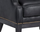 Sunpan Biblioteca Lounge Chair in Coal Black/Tobacco Tan