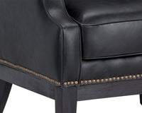 Sunpan Biblioteca Lounge Chair in Coal Black/Tobacco Tan