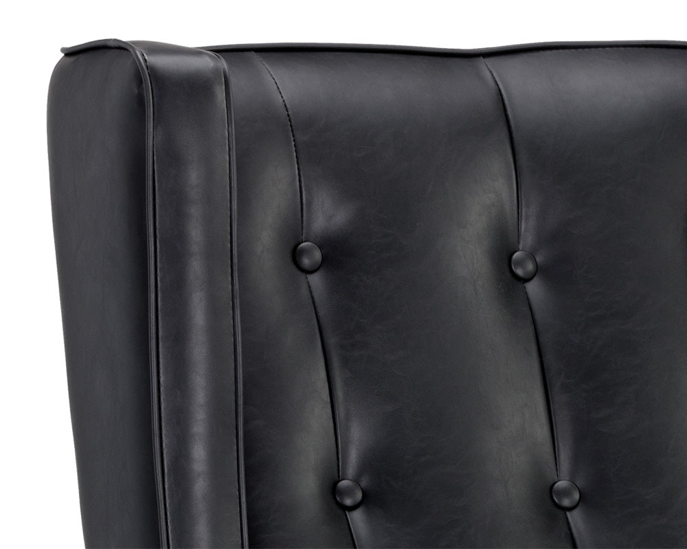 Sunpan Biblioteca Lounge Chair in Coal Black/Tobacco Tan