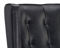 Sunpan Biblioteca Lounge Chair in Coal Black/Tobacco Tan