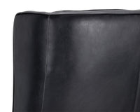 Sunpan Biblioteca Lounge Chair in Coal Black/Tobacco Tan