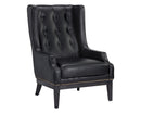 Sunpan Biblioteca Lounge Chair in Coal Black/Tobacco Tan