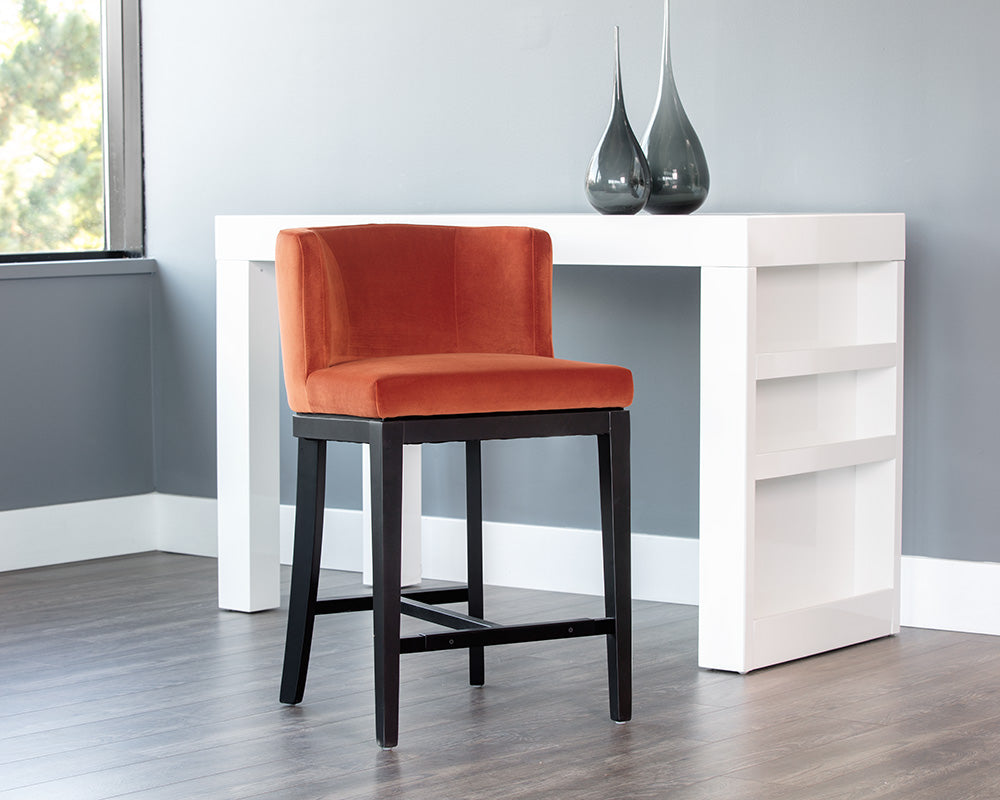 Sunpan Hayden Counter Stool - Autumn Orange/Bravo Cream/Bravo Portabella/Marble/Metropolis Blue/Quarry