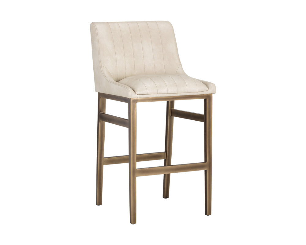 Sunpan Halden Barstool - Bravo Cream/Bravo Metal/Vintage Black/Vintage Blue/Vintage Cognac