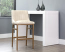 Sunpan Halden Barstool - Bravo Cream/Bravo Metal/Vintage Black/Vintage Blue/Vintage Cognac