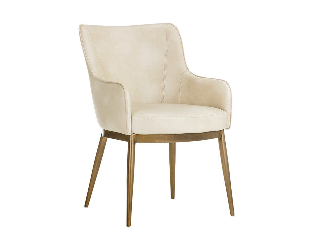 Sunpan Franklin Dining Armchair - Beige Linen/Bravo Cream/ Vintage Black/Vintage Blue
