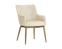 Sunpan Franklin Dining Armchair - Beige Linen/Bravo Cream/ Vintage Black/Vintage Blue