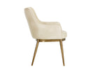 Sunpan Franklin Dining Armchair - Beige Linen/Bravo Cream/ Vintage Black/Vintage Blue