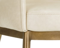 Sunpan Franklin Dining Armchair - Beige Linen/Bravo Cream/ Vintage Black/Vintage Blue