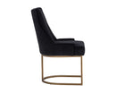 Sunpan Florence Dining Chair - Abbington Black/Piccolo Pebble/Piccolo Prosecco