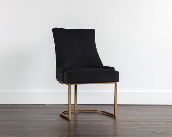 Sunpan Florence Dining Chair - Abbington Black/Piccolo Pebble/Piccolo Prosecco