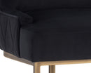 Sunpan Florence Dining Chair - Abbington Black/Piccolo Pebble/Piccolo Prosecco