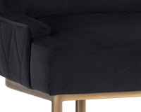 Sunpan Florence Dining Chair - Abbington Black/Piccolo Pebble/Piccolo Prosecco