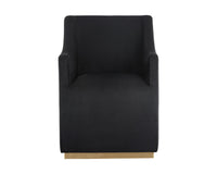 Sunpan Zane Wheeled Lounge Chair in Abbington Black/Piccolo Pebble/Piccolo Prosecco