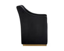 Sunpan Zane Wheeled Lounge Chair in Abbington Black/Piccolo Pebble/Piccolo Prosecco