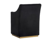 Sunpan Zane Wheeled Lounge Chair in Abbington Black/Piccolo Pebble/Piccolo Prosecco