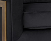 Sunpan Kalmin Lounge Chair - Abbington Black / Piccolo Pebble / Piccolo Prosecco