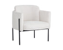 Sunpan Richie Lounge Chair In Antique Brass and Danny Navy/Black and Eclipse White