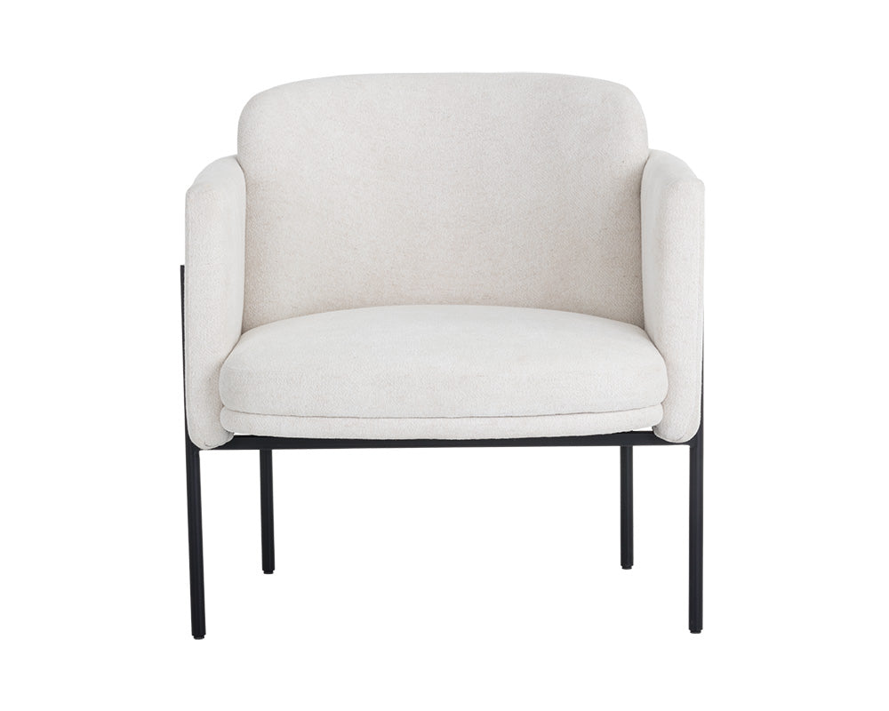 Sunpan Richie Lounge Chair In Antique Brass and Danny Navy/Black and Eclipse White