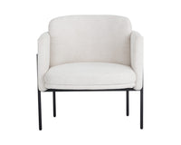 Sunpan Richie Lounge Chair In Antique Brass and Danny Navy/Black and Eclipse White