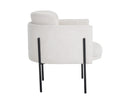 Sunpan Richie Lounge Chair In Antique Brass and Danny Navy/Black and Eclipse White