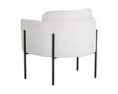 Sunpan Richie Lounge Chair In Antique Brass and Danny Navy/Black and Eclipse White