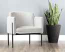 Sunpan Richie Lounge Chair In Antique Brass and Danny Navy/Black and Eclipse White