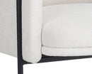 Sunpan Richie Lounge Chair In Antique Brass and Danny Navy/Black and Eclipse White