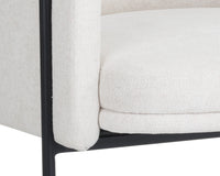 Sunpan Richie Lounge Chair In Antique Brass and Danny Navy/Black and Eclipse White