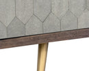 Sunpan Aniston Dresser in Dark Mango/White Ceruze and Shagreen Leather