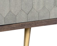 Sunpan Aniston Dresser in Dark Mango/White Ceruze and Shagreen Leather