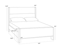 Sunpan Milo Bed - Queen - Polo Club Stone