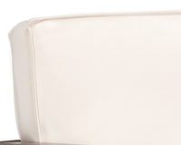 Sunpan Kristoffer Lounge Chair - Vintage Peacock/Steel Grey/Vanilla Leather