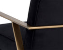 Sunpan Kristoffer Lounge Chair - Abbington Black