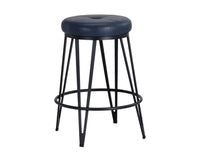 SUNPAN Matthews Swivel Counter Stool - Black - Bravo Admiral, Black - Bravo Cognac, Black - Bravo Cream, Black - Bravo Metal, Champagne Gold - Onyx
