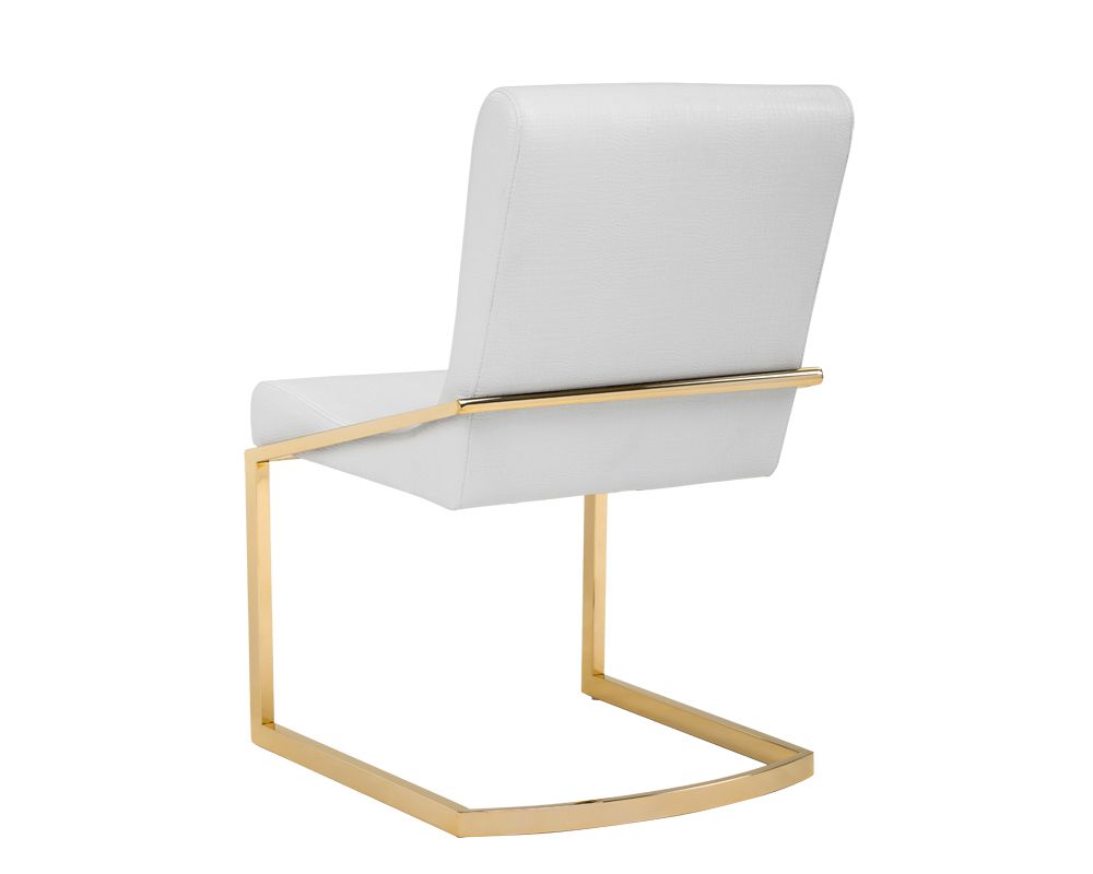 Sunpan Marcelle Dining Chair - White Croc