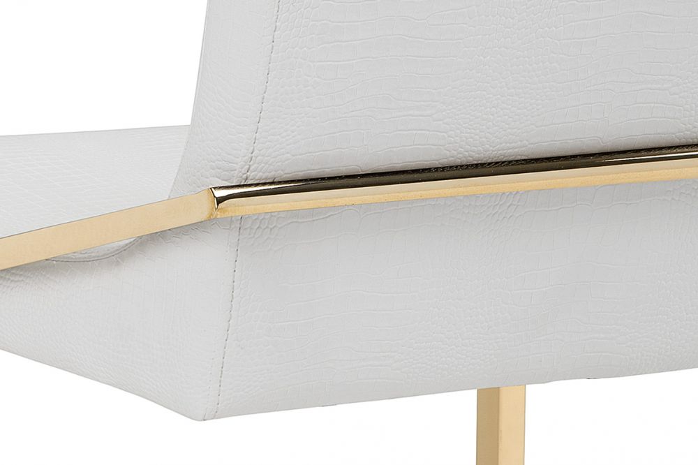 Sunpan Marcelle Dining Chair - White Croc