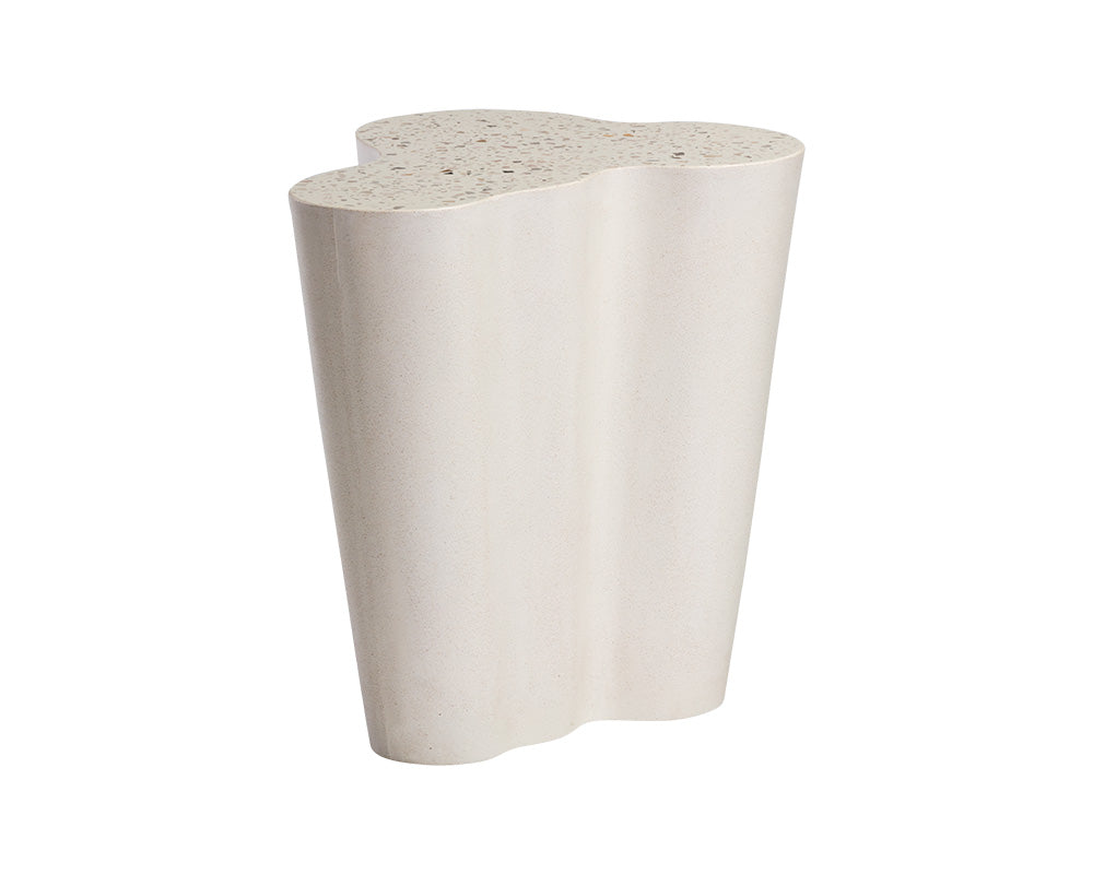 Sunpan Ava End Table in Terrazzo / Marble Look - Large