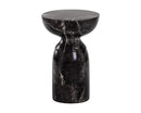 SUNPAN Goya End Table - Marble Look - Black