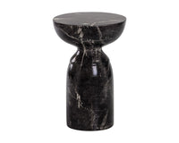 SUNPAN Goya End Table - Marble Look - Black