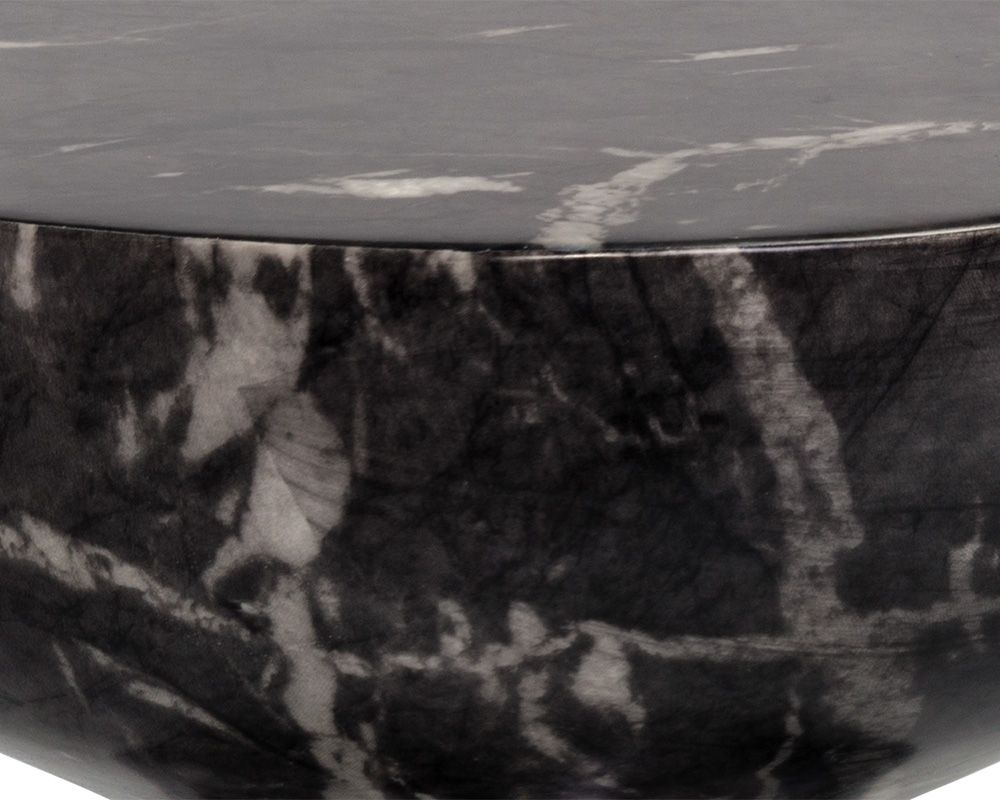 SUNPAN Goya End Table - Marble Look - Black