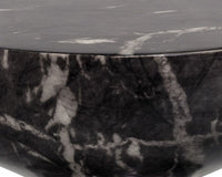 SUNPAN Goya End Table - Marble Look - Black