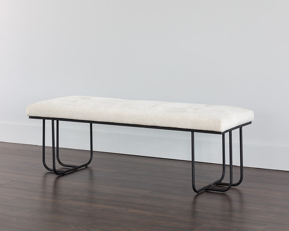Sunpan Maverick Bench - Clover Green/Eclipse White